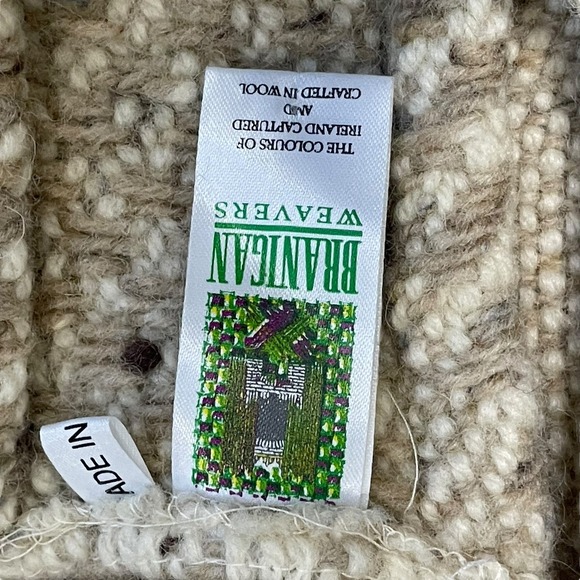 Branigan Weavers Irish Women's Winter Wool Cape Coat Cable Knit Poncho Shawl OS - Picture 10 of 12